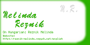 melinda reznik business card